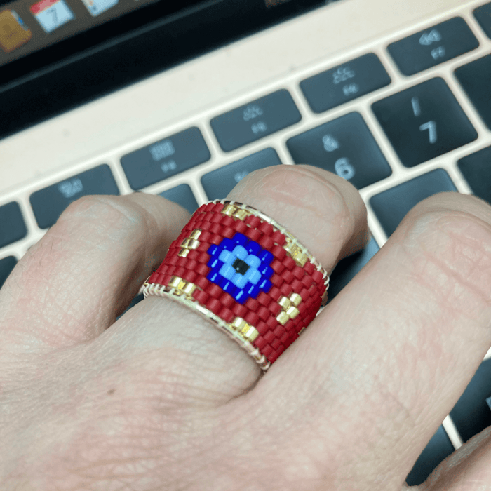 Anillo Ojo Turco Red - Vakamariposa Chile