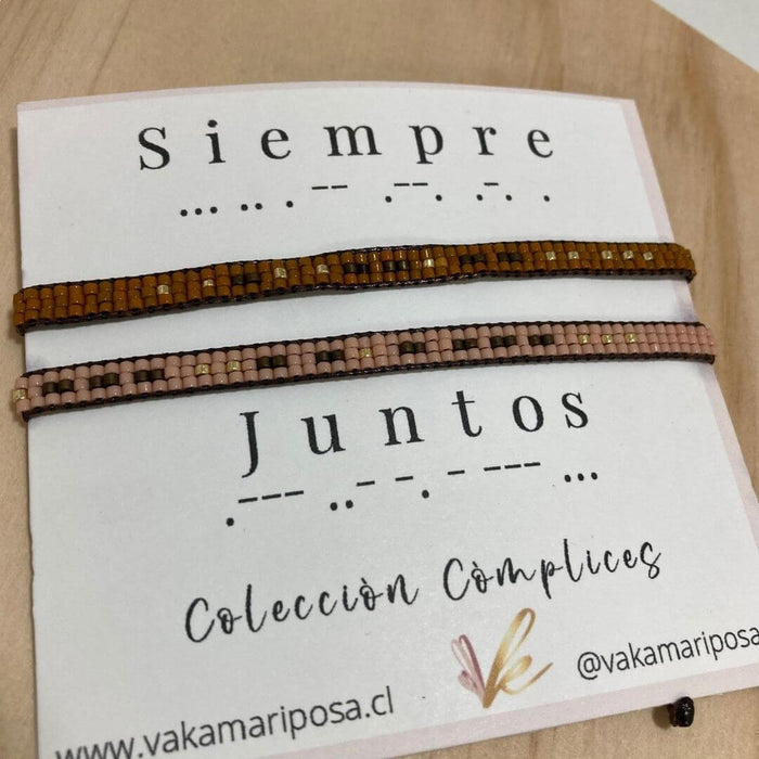 Pulseras Siempre Juntos - Vakamariposa Chile