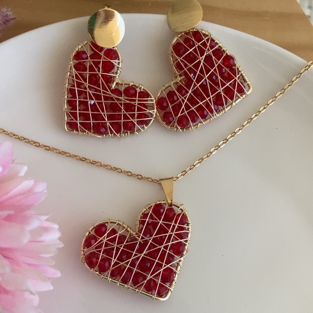 Conjunto Rose Colgante
